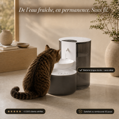 SumiCat Puroa — Fontaine à Eau Autonome pour Chat