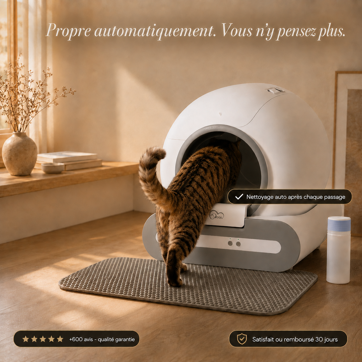 SumiCat Sanly — Litière Auto Autonettoyante Connectée