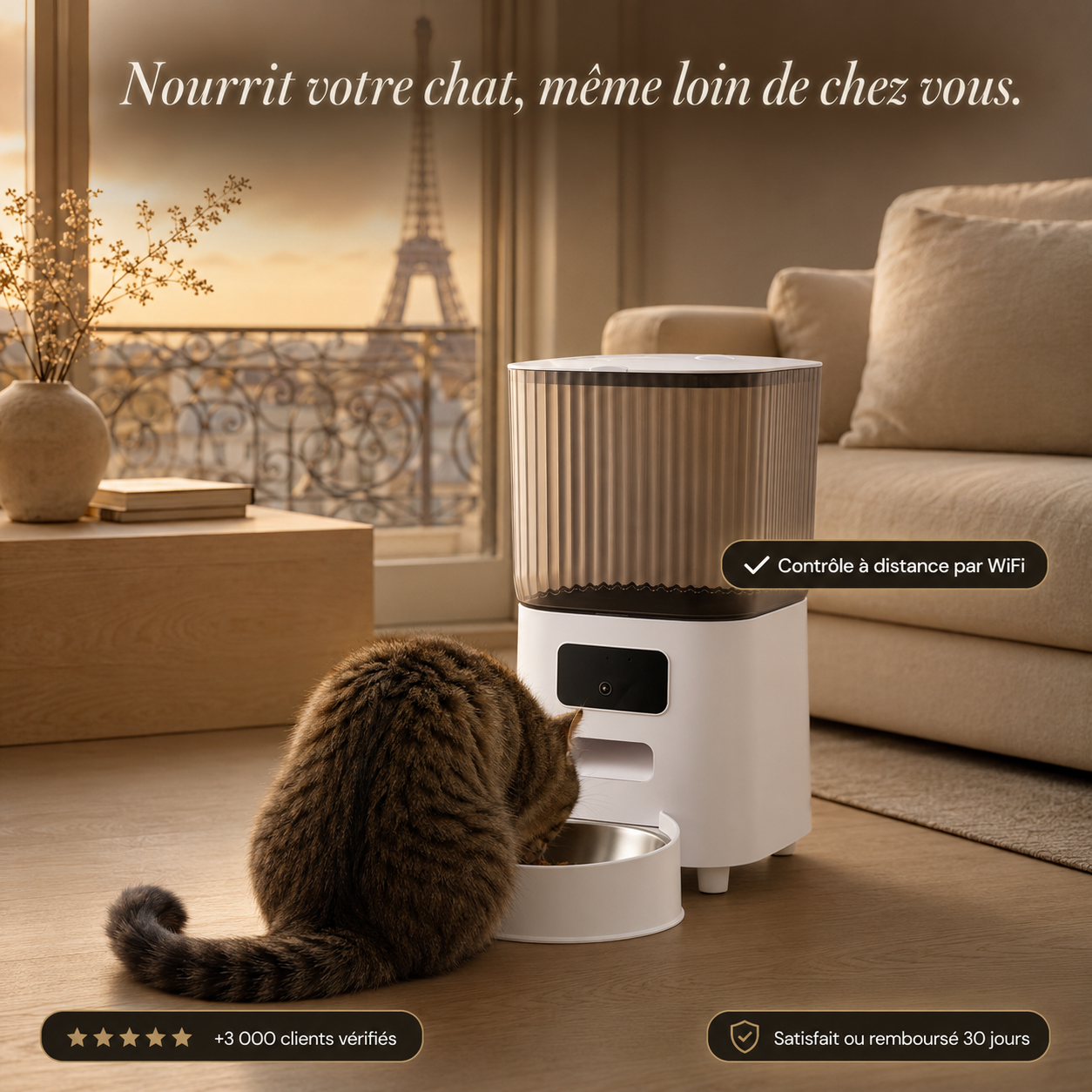 SumiCat Nutri — Distributeur à croquettes Intelligent pour Chat